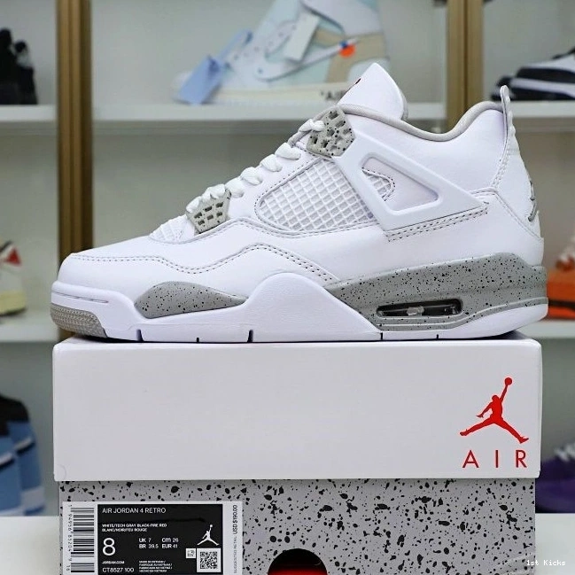 1st Kicks Shoes 'WHITE AIR 4 OREO' JORDAN RETRO 2021 Kimikick TopPick 1119